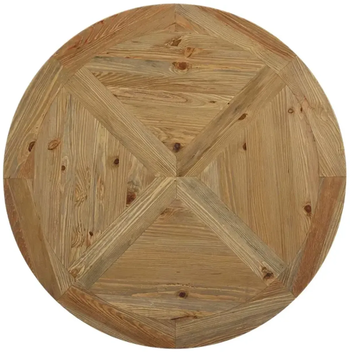 Column 47" Round Pine Wood Dining Table