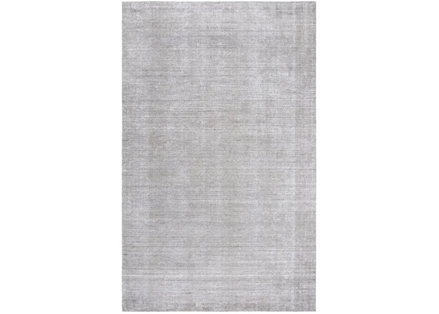 Grand Haven Light Gray Solid Wool/Tencel 5' x 8' Rectangle Rug