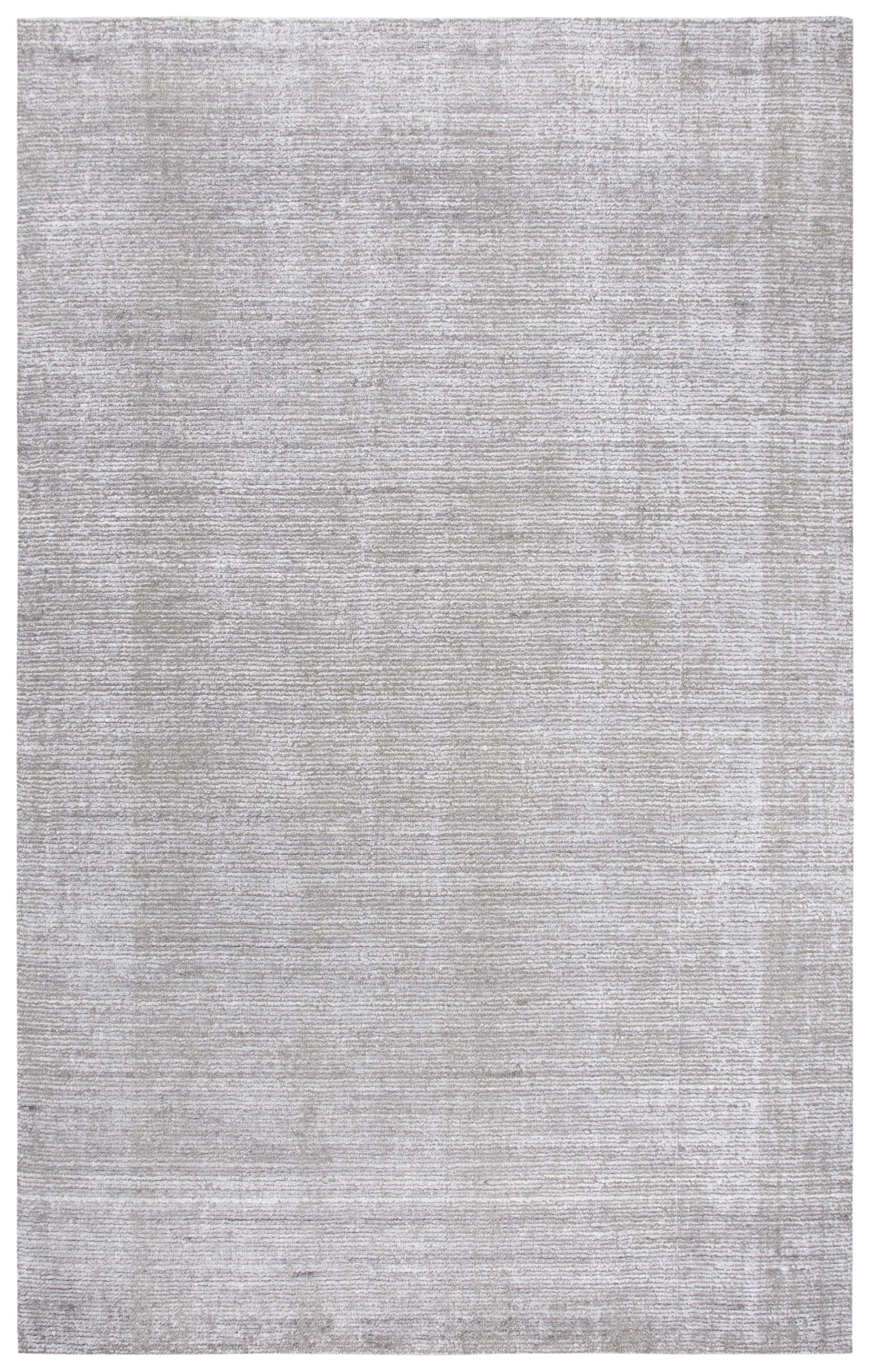 Grand Haven Light Gray Solid Wool/Tencel 5' x 8' Rectangle Rug