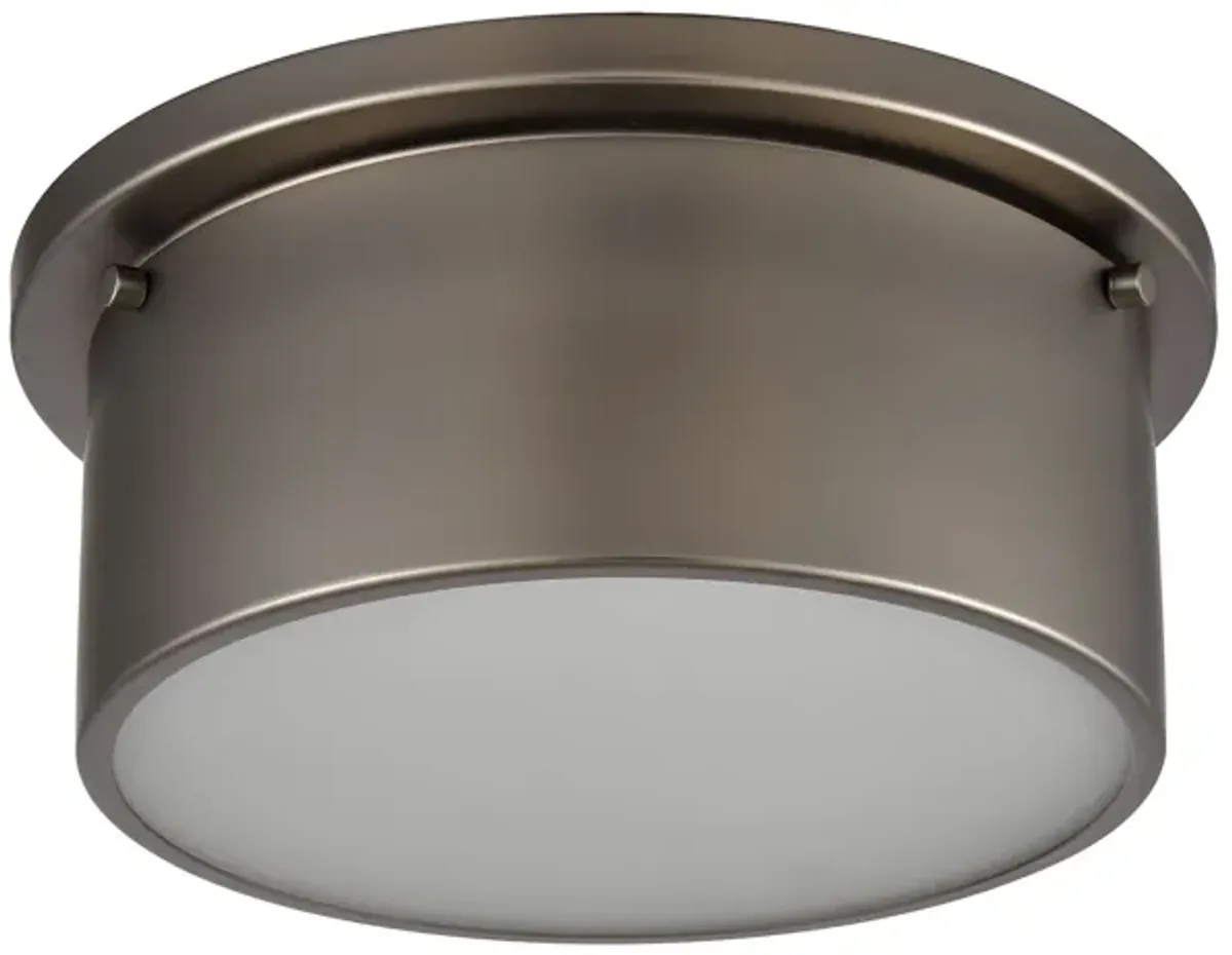 2-Light Black Nickel Flush Mount