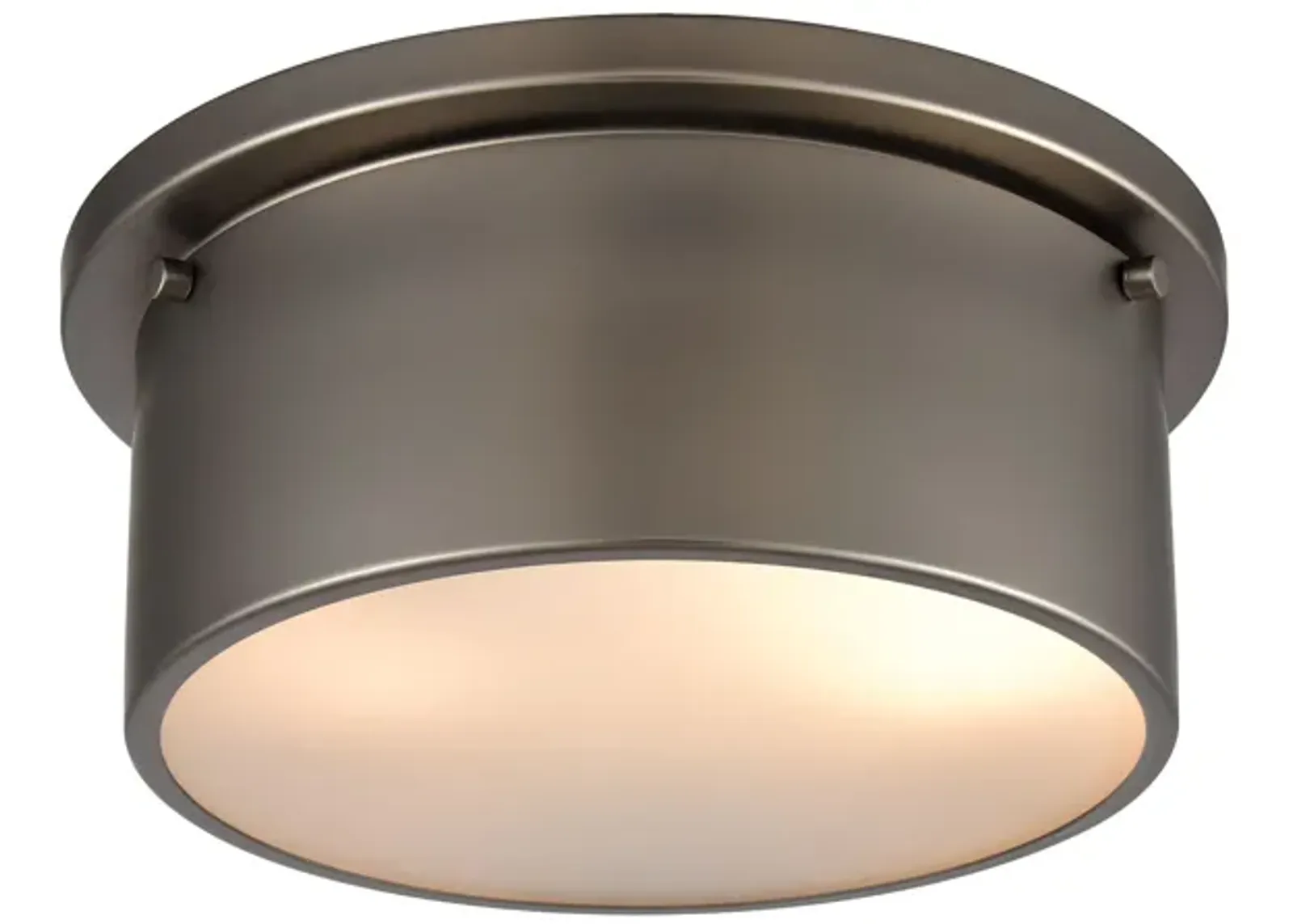 2-Light Black Nickel Flush Mount