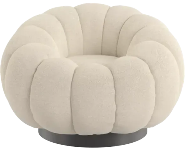 Lily Pumpkin Swivel Accent Chair