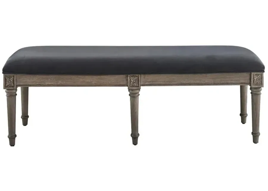 Alderwood Upholstered Bench French Grey