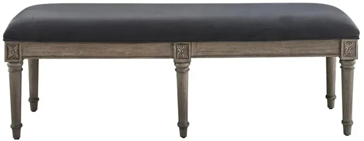 Alderwood Upholstered Bench French Grey