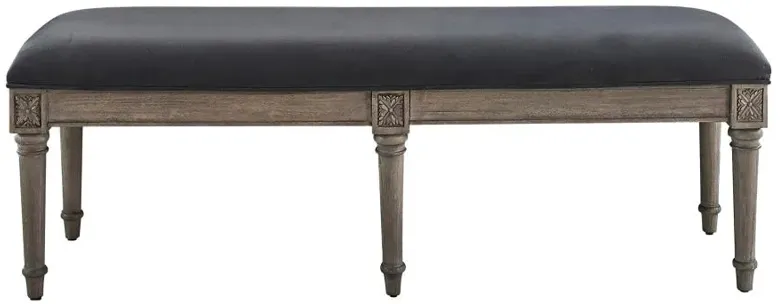 Alderwood Upholstered Bench French Grey