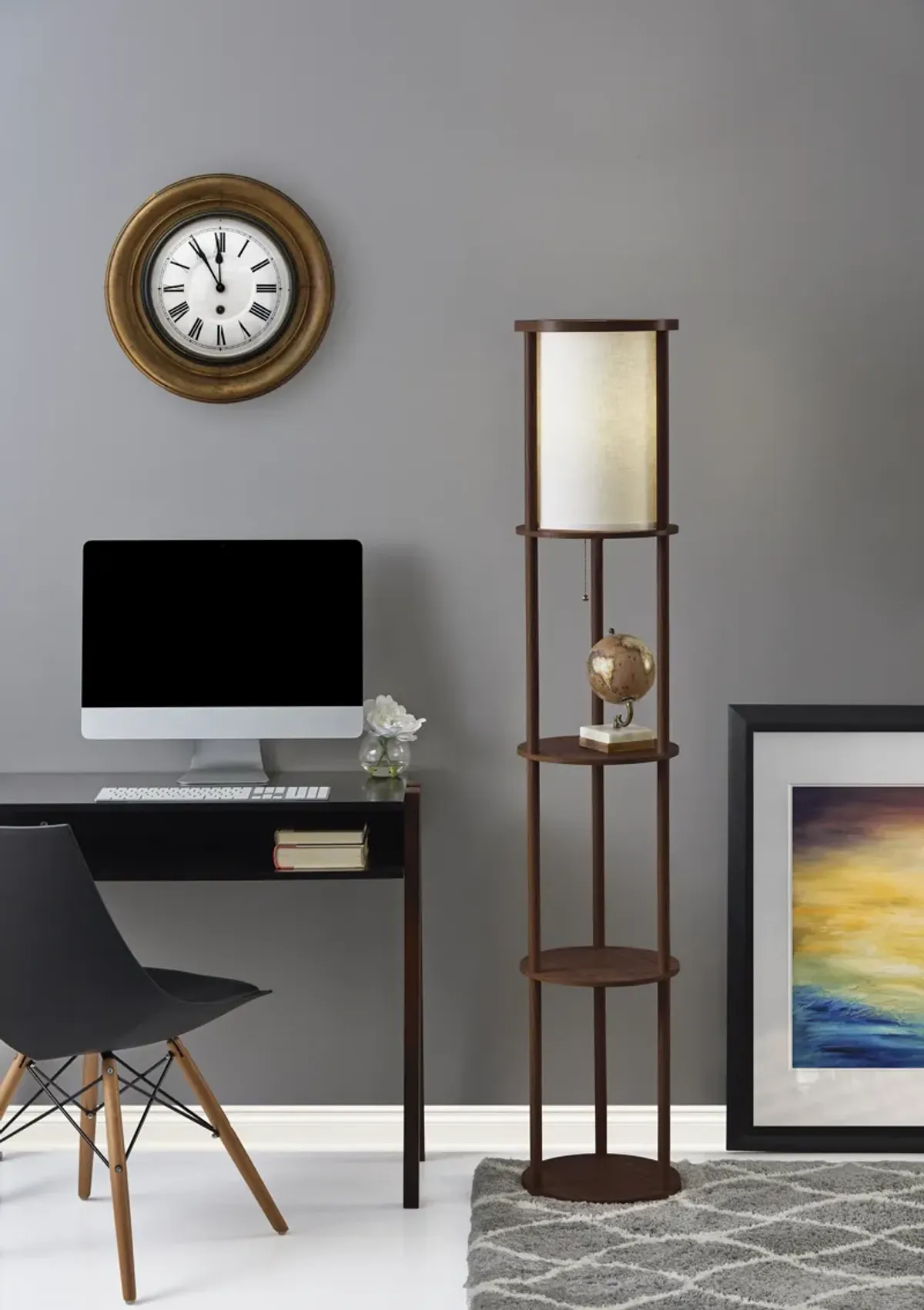 Stewart round Shelf Floor Lamp