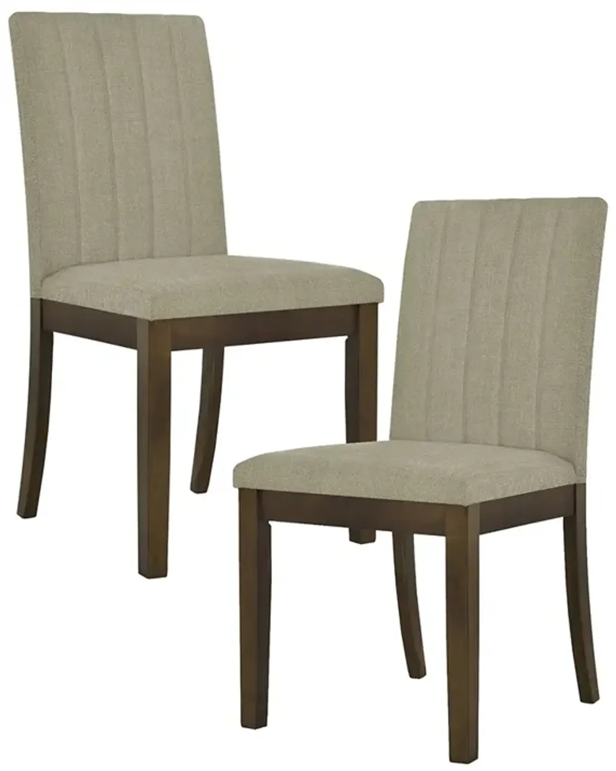 Upholstered Channel-back Dining Chair Set of 2