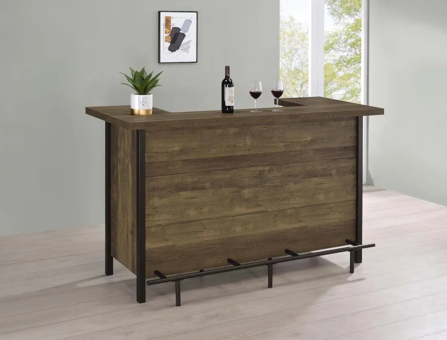 Bellemore Rectangular Storage Bar Unit Rustic Oak