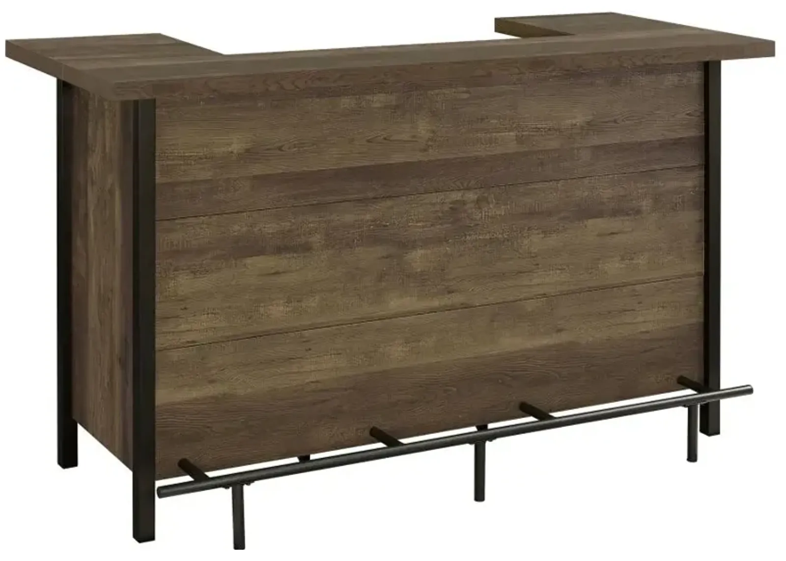 Bellemore Rectangular Storage Bar Unit Rustic Oak