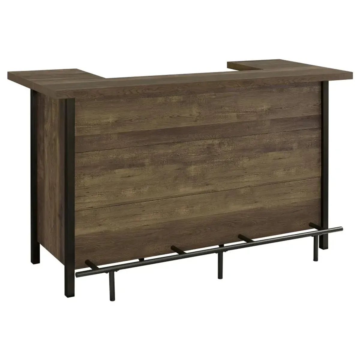 Bellemore Rectangular Storage Bar Unit Rustic Oak