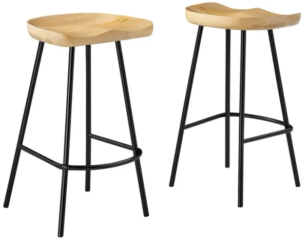 Concord Backless Wood Counter Stools Set of 2 by Modway