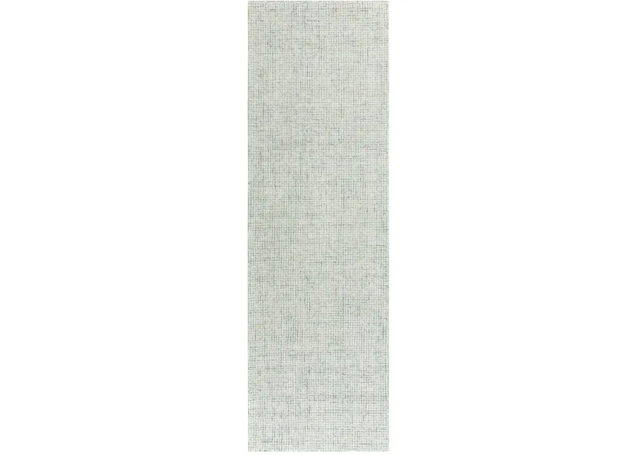 Brindleton Green Tweed Wool 2'6" x 10' Runner Rug