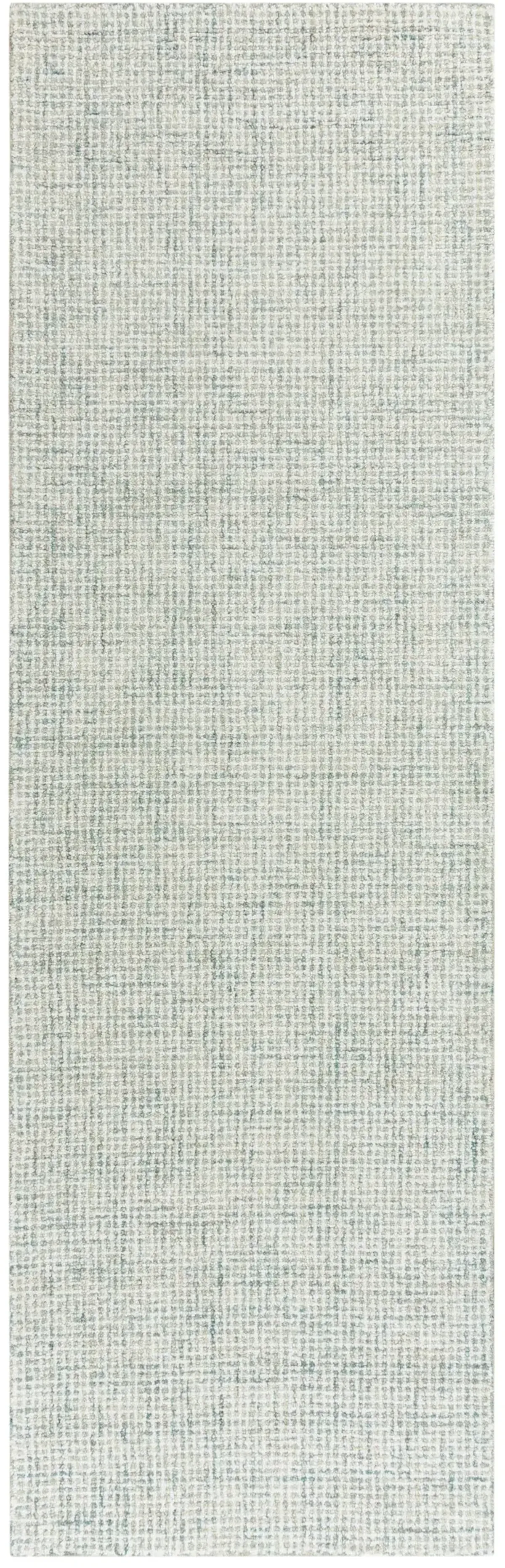 Brindleton Green Tweed Wool 2'6" x 10' Runner Rug