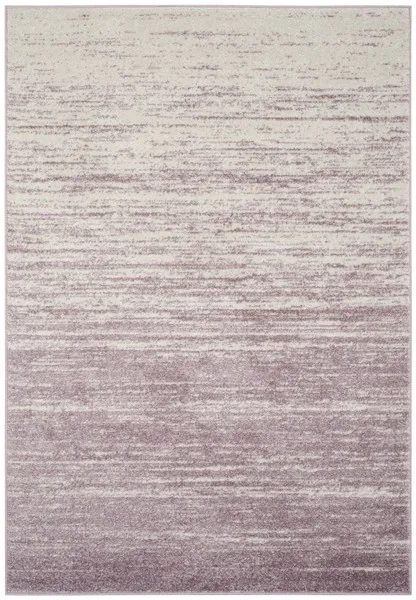 Adirondack Contemporary Cream / Purple 6' X 6' Square Powerloomed Rug