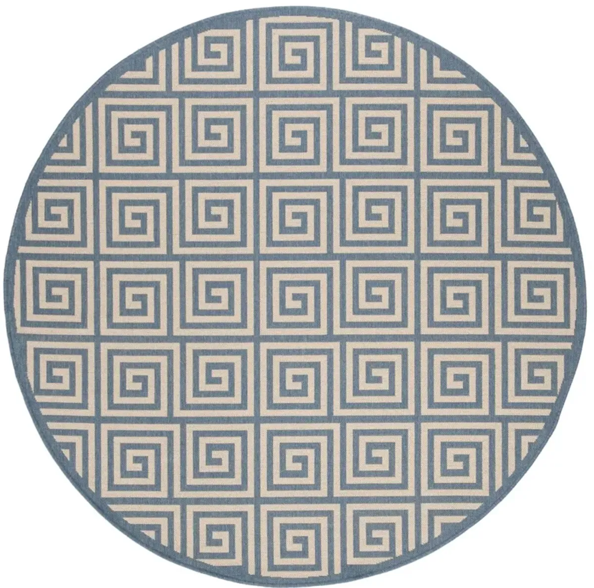 BEACH HOUSE 129 Blue 6'-7' X 6'-7' Round Round Rug