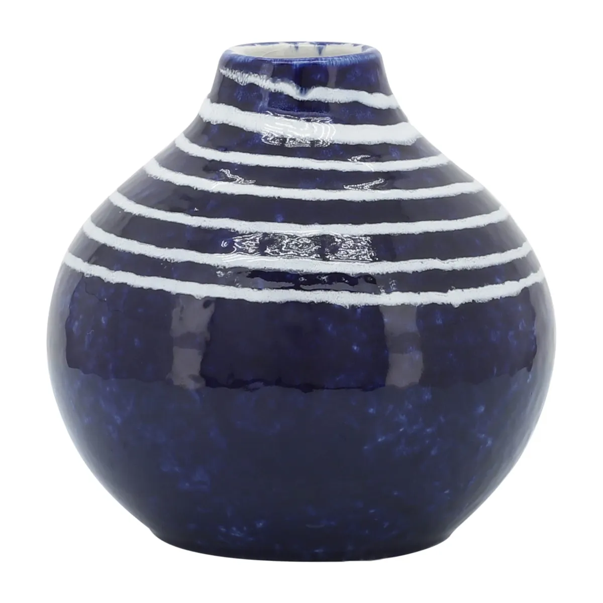 Ceramic, 5"h Primeval Vase, Blue