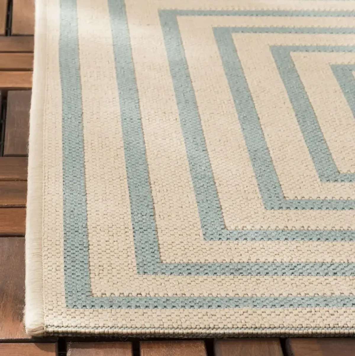 BEACH HOUSE 123 Blue 2'-2' X 12' Runner Rug