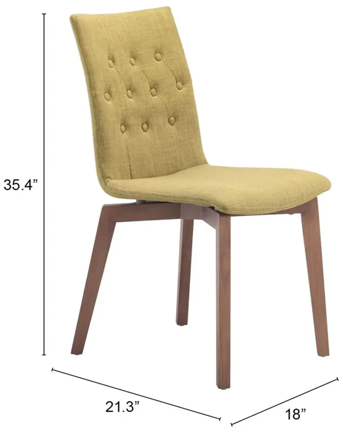 Orebro Dining Chair (Set of 2) Pea Green