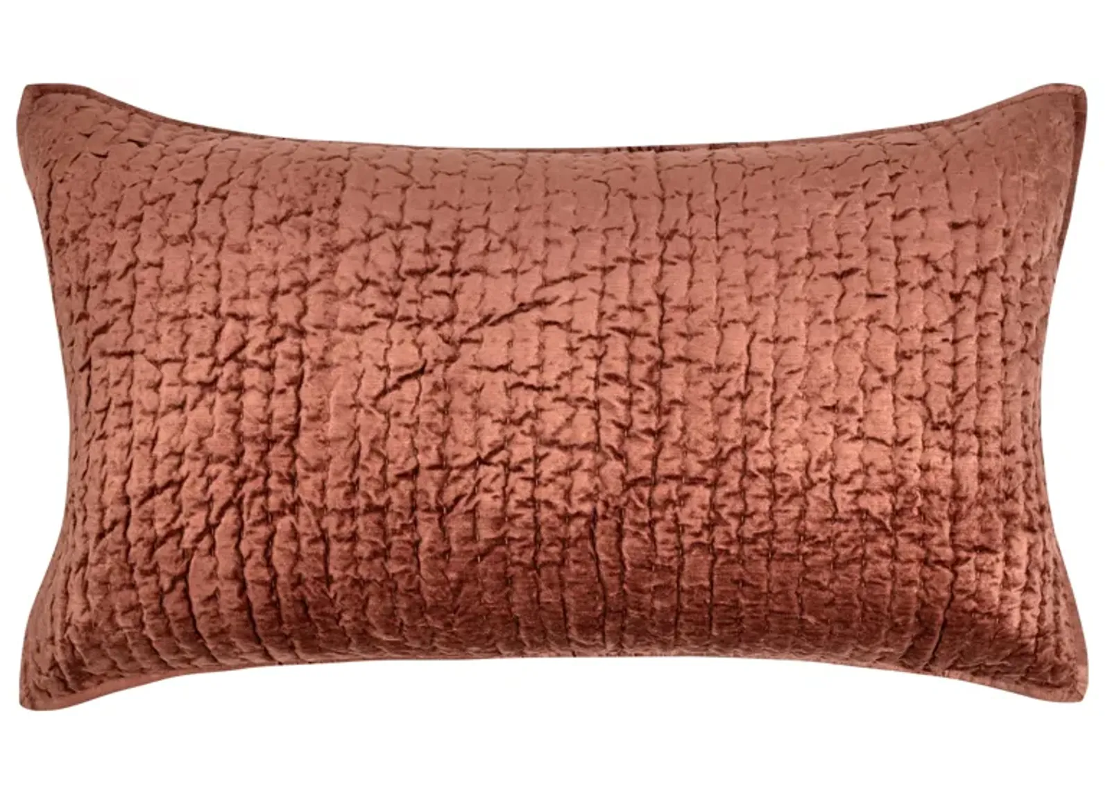 Dimitry 100% Rayon Velvet Terra Cotta Sham