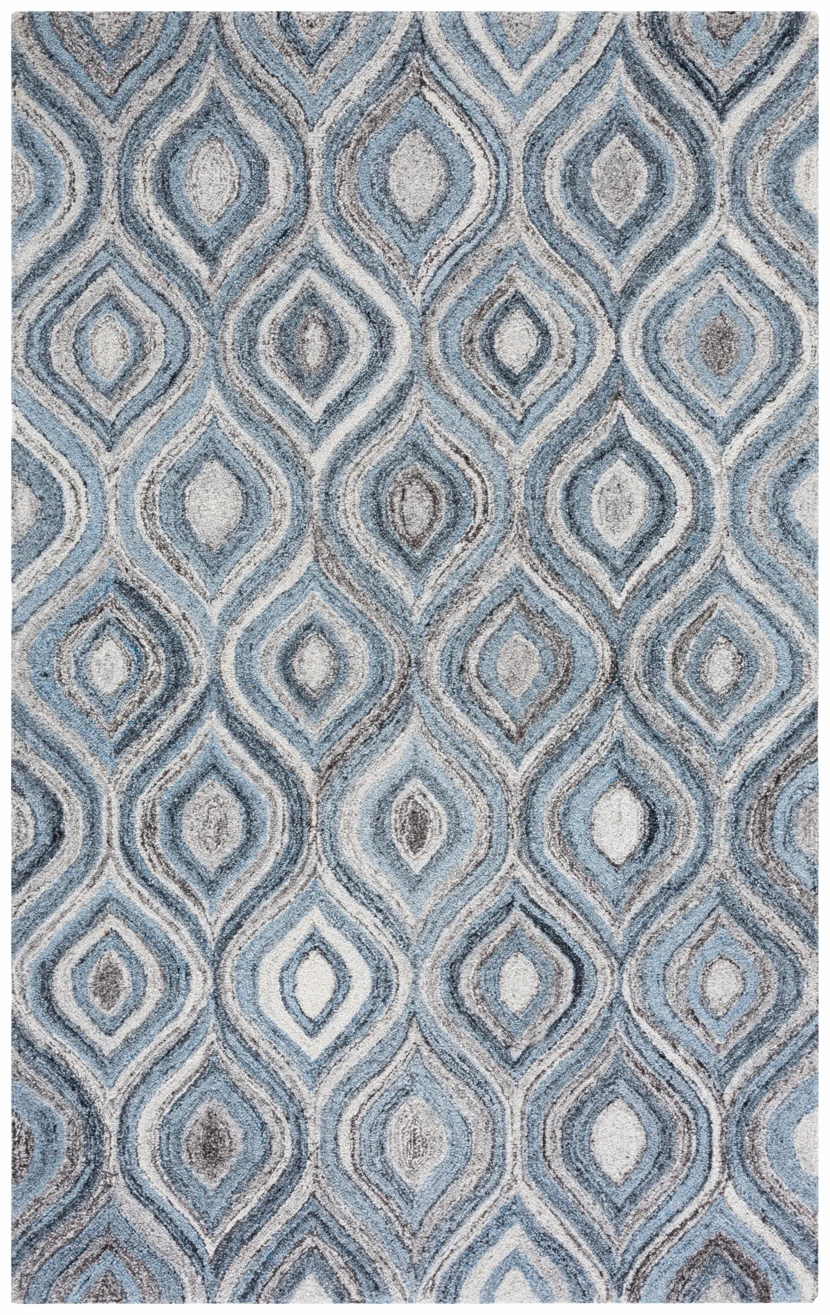 ABSTRACT Hand Tufted 4' x 6' area rug