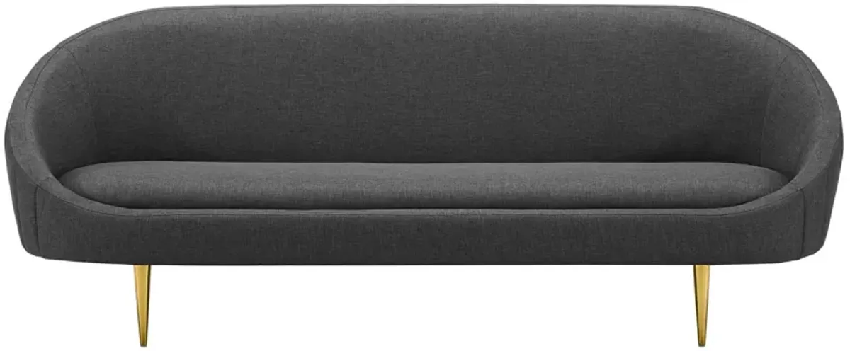 Sublime Vertical Curve Back Fabric Sofa