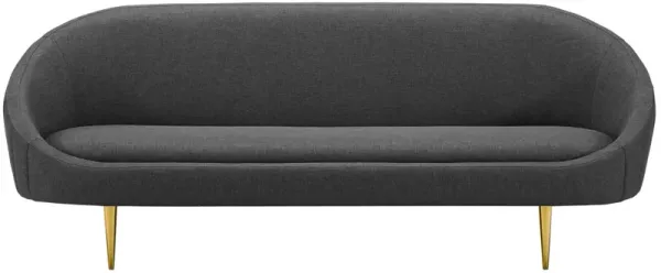 Sublime Vertical Curve Back Fabric Sofa