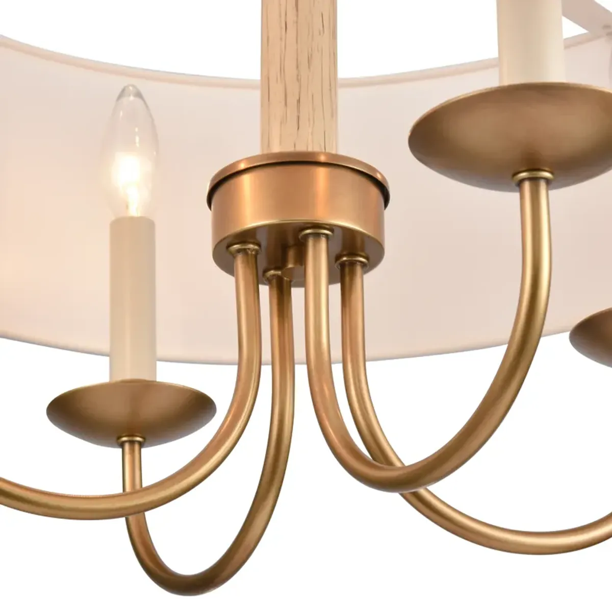 Neville 20'' Wide 4-Light Semi Flush Mount - Natural Brass