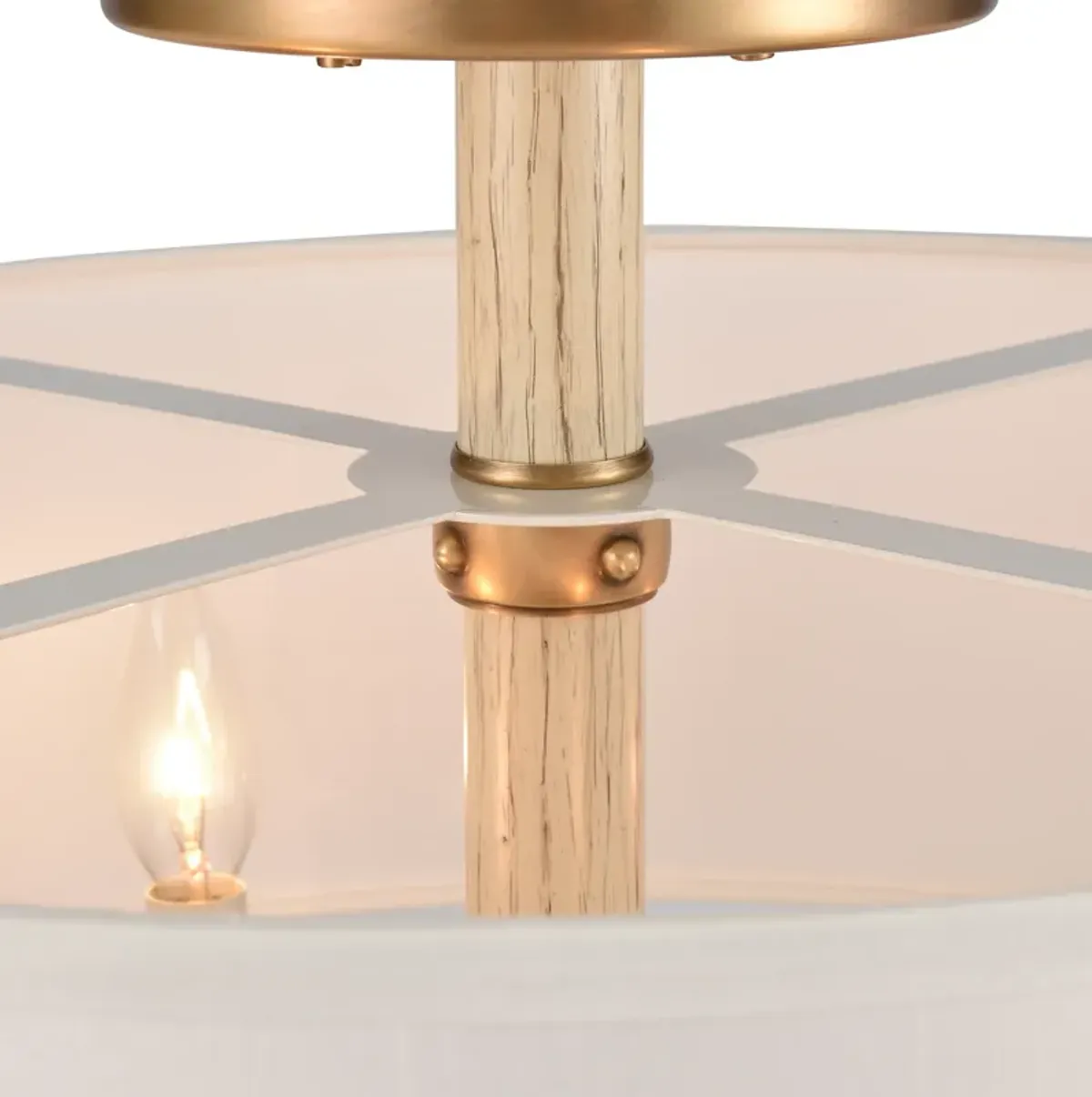 Neville 20'' Wide 4-Light Semi Flush Mount - Natural Brass