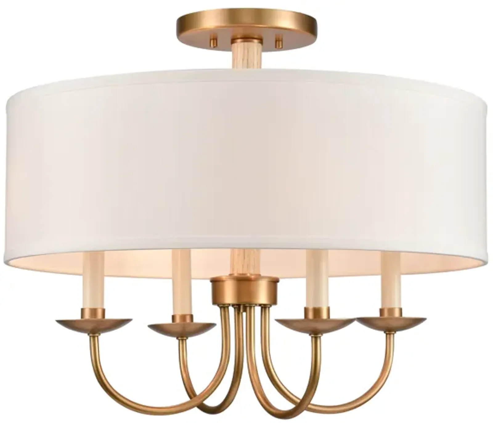 Neville 20'' Wide 4-Light Semi Flush Mount - Natural Brass