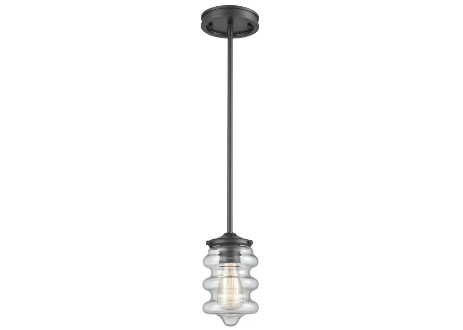 Synchronis 5" Wide 1-Light Mini Pendant - Oil Rubbed Bronze