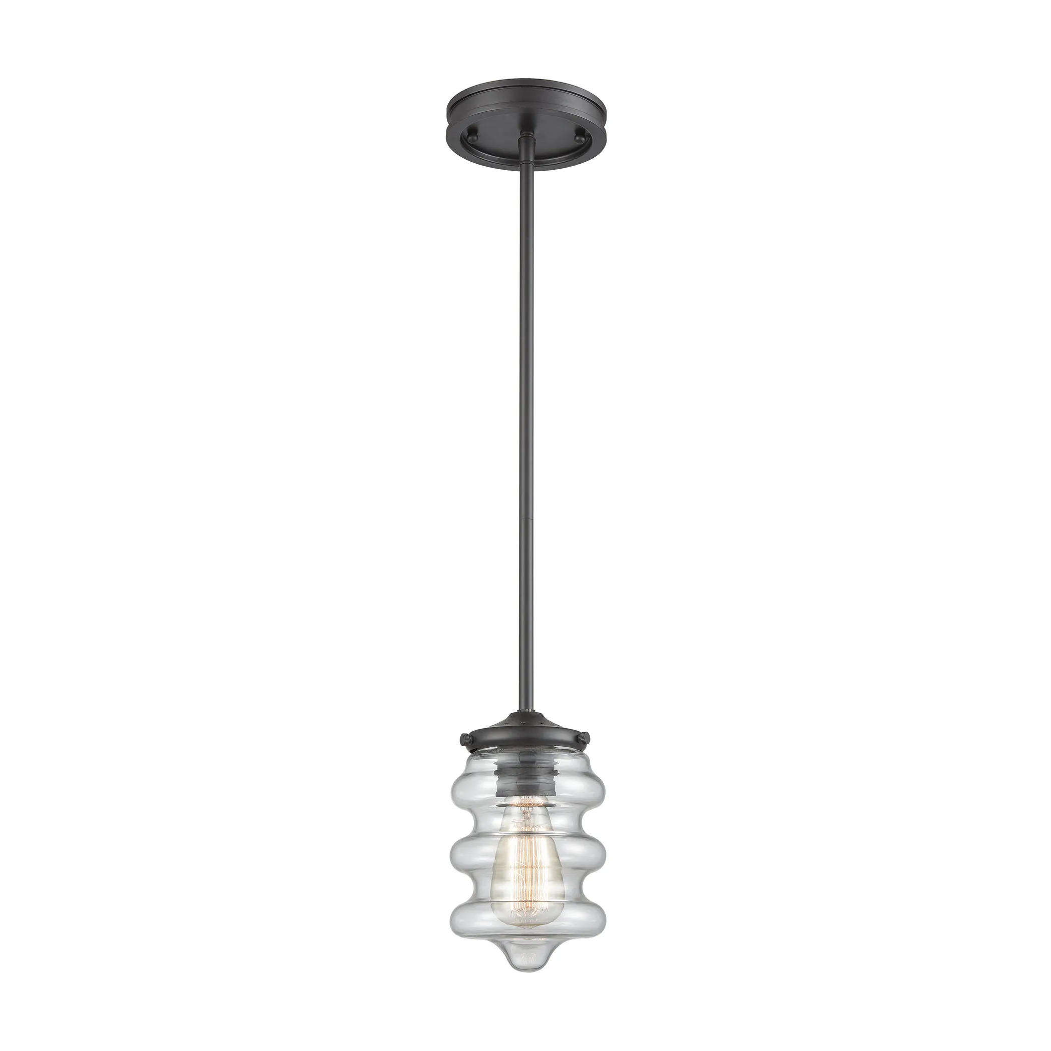 Synchronis 5" Wide 1-Light Mini Pendant - Oil Rubbed Bronze