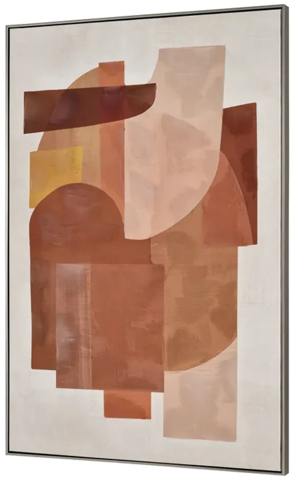 Ochre Framed Abstract Wall Art