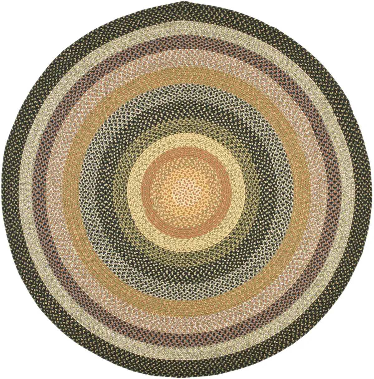 BRAIDED Hand Woven 7' x 7' Round area rug
