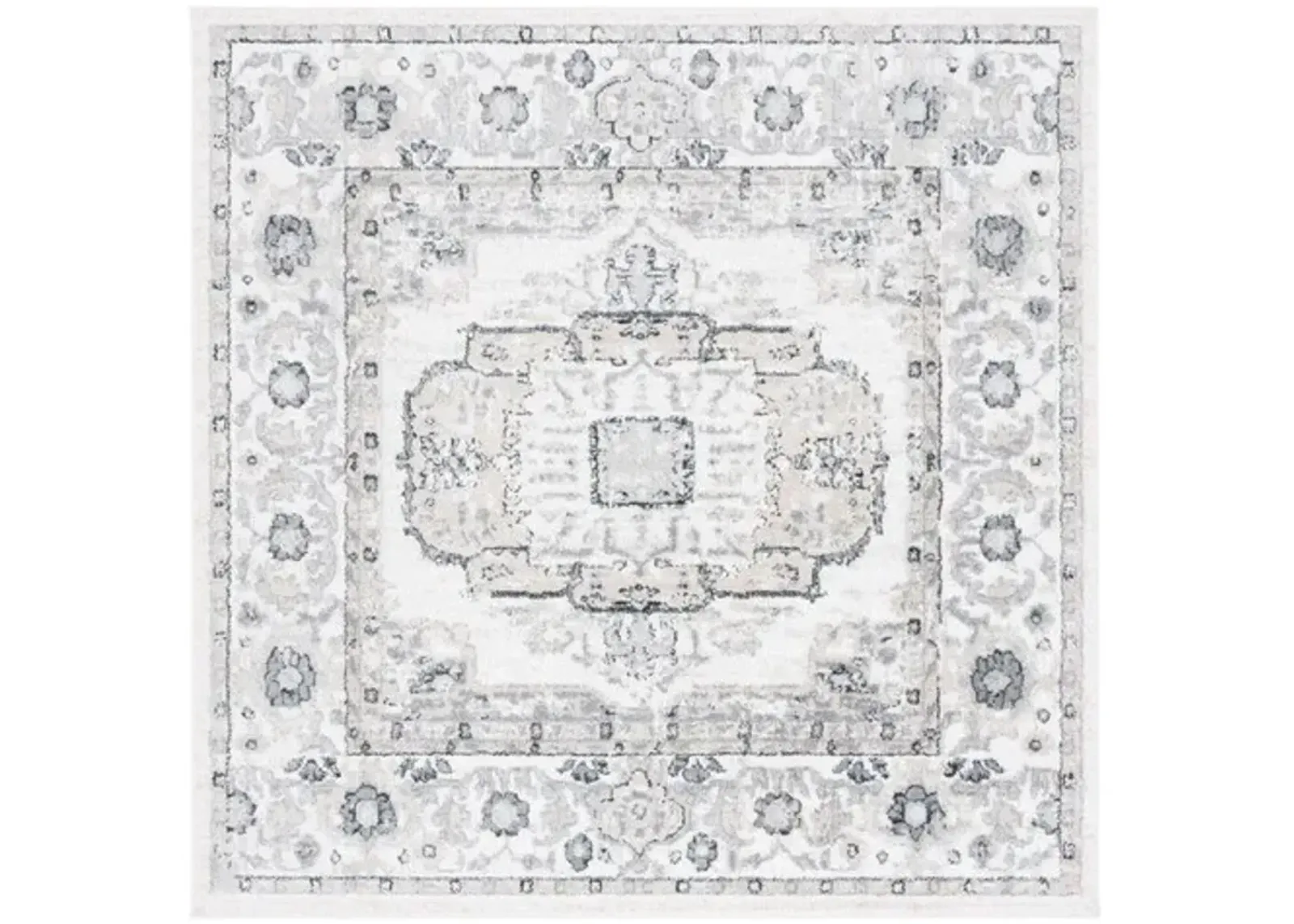 LAYLA 111 Grey 6'-7' X 6'-7' Square Square Rug