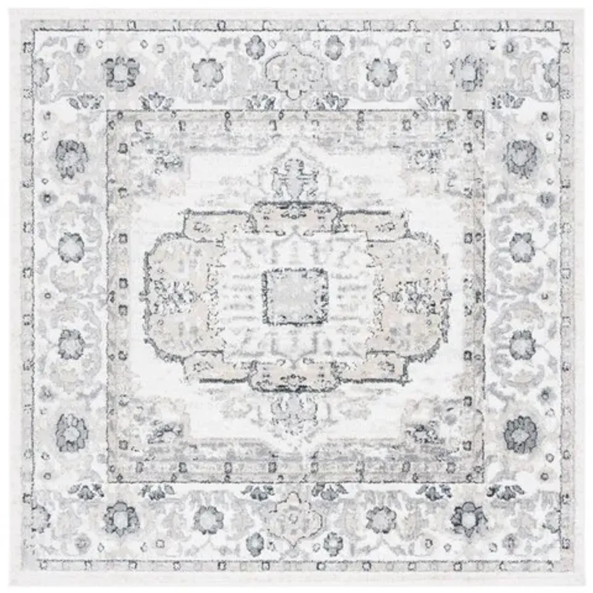 LAYLA 111 Grey 6'-7' X 6'-7' Square Square Rug