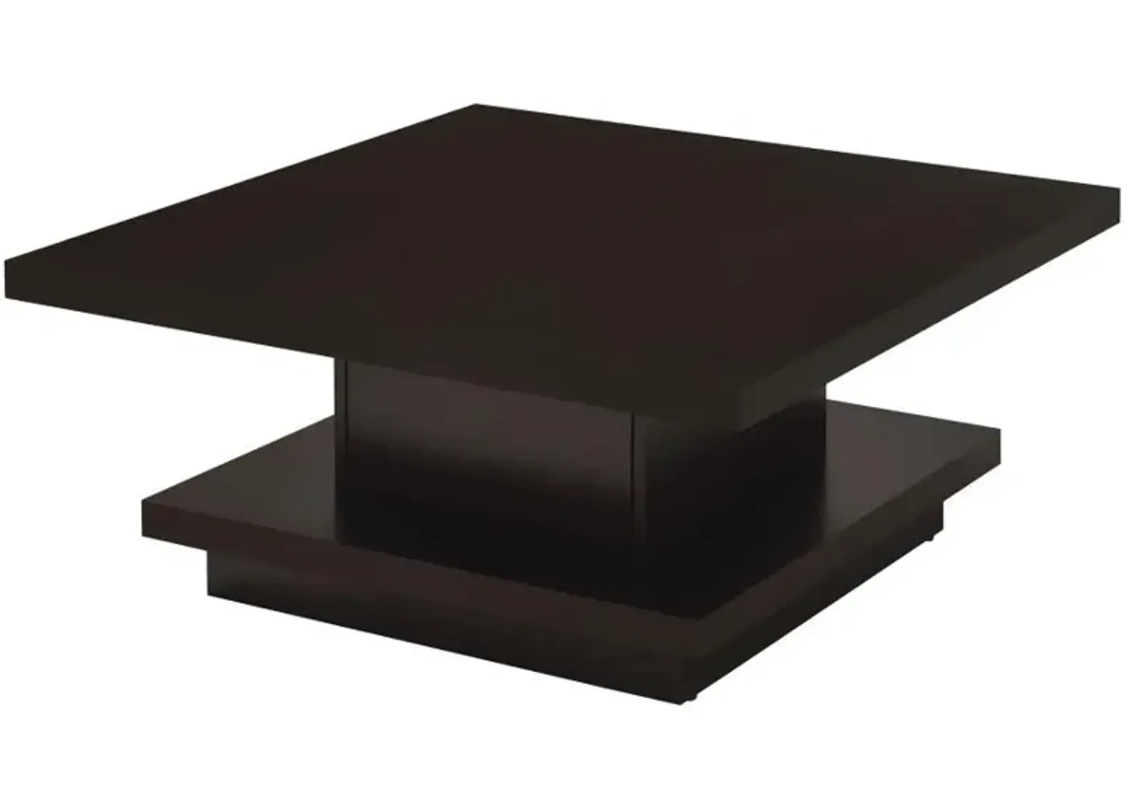 Reston Pedestal Square Coffee Table Cappuccino