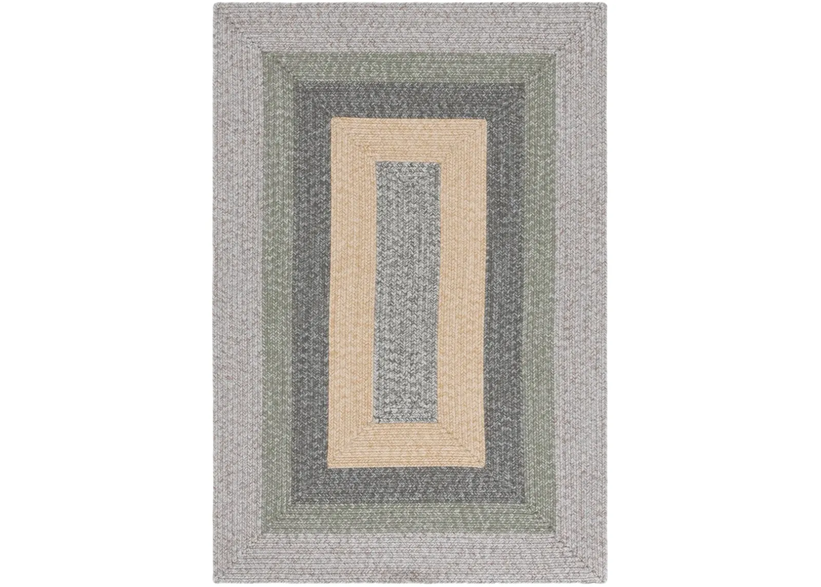 BRAIDED 318 GREY  2' x 3' Accent Rug