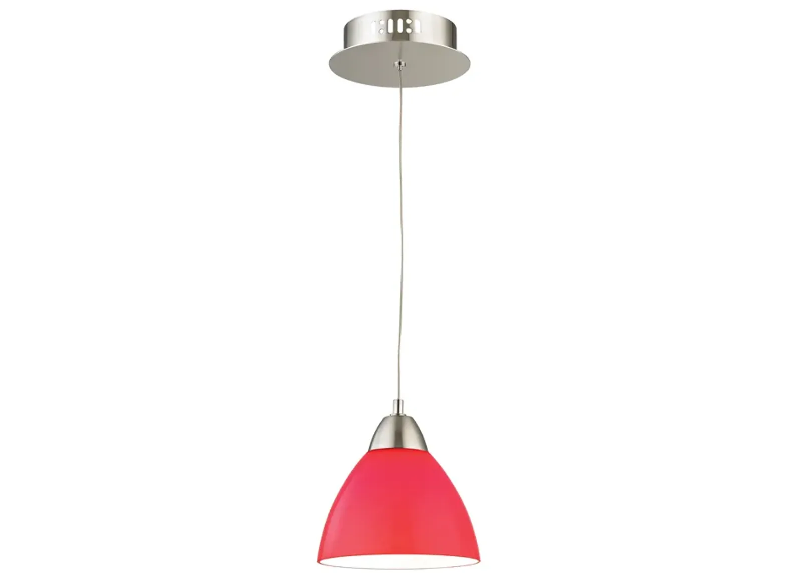 Piatto 6" Wide 1-Light Mini Pendant - Satin Nickel