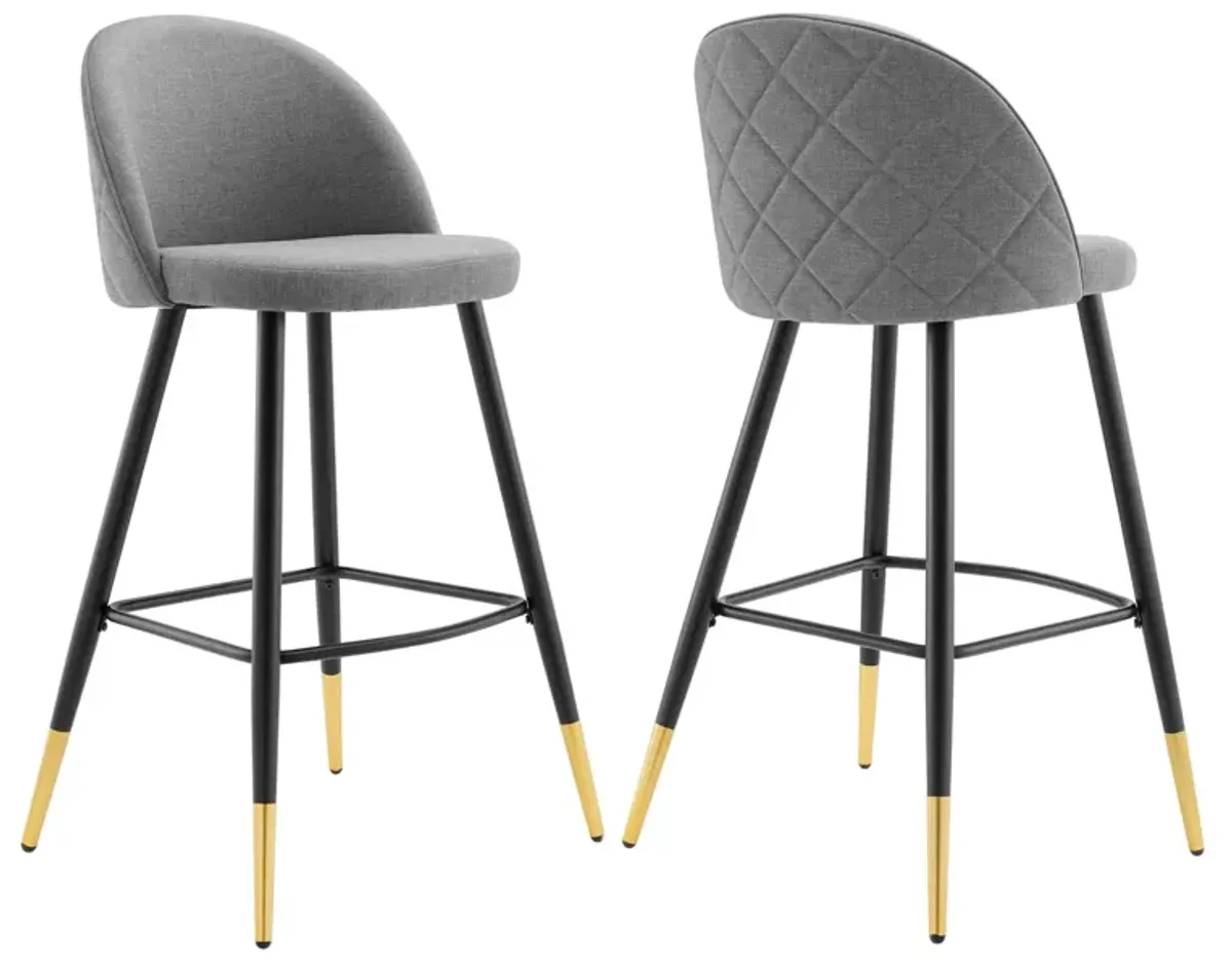 Cordial Fabric Bar Stools - Set of 2