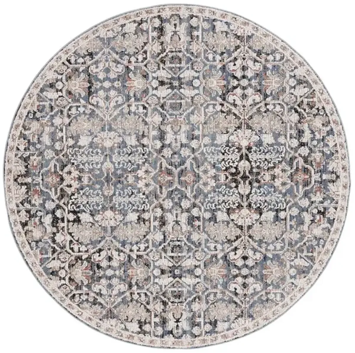 VIVALDI 568 Blue  6'-7' X 6'-7' Round Round Rug