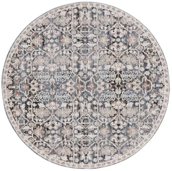 VIVALDI 568 Blue  6'-7' X 6'-7' Round Round Rug