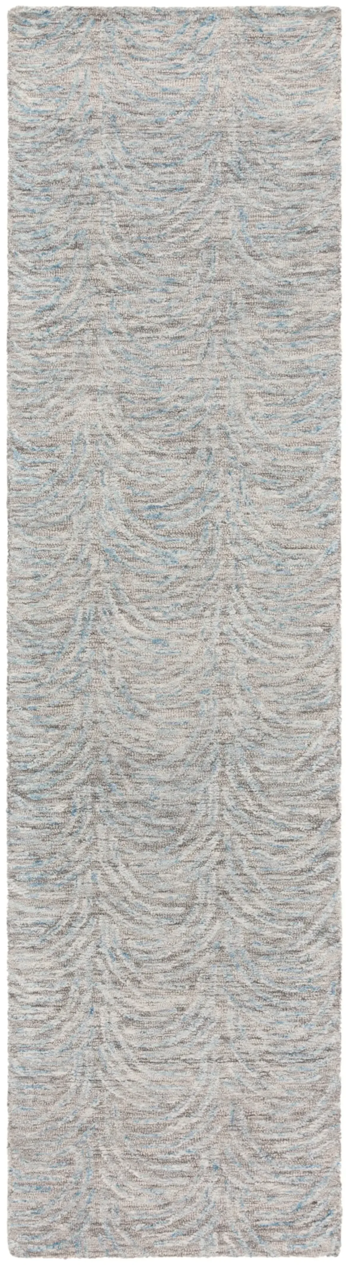 EBONY 911 GREY  2'-3' x 9' Runner Rug