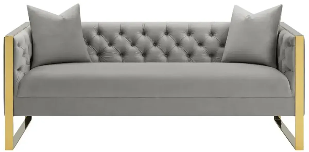 Eastbrook 2-piece Tufted Back Living Room Set Grey