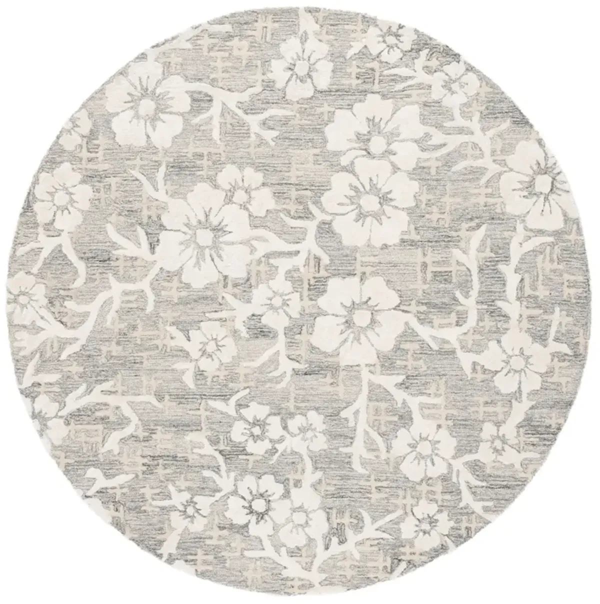 GLAMOUR 540 GREY  6' x 6' Round Round Rug