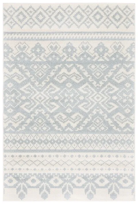 Adirondack Contemporary Ivory / Slate 9' X 12' Powerloomed Rug