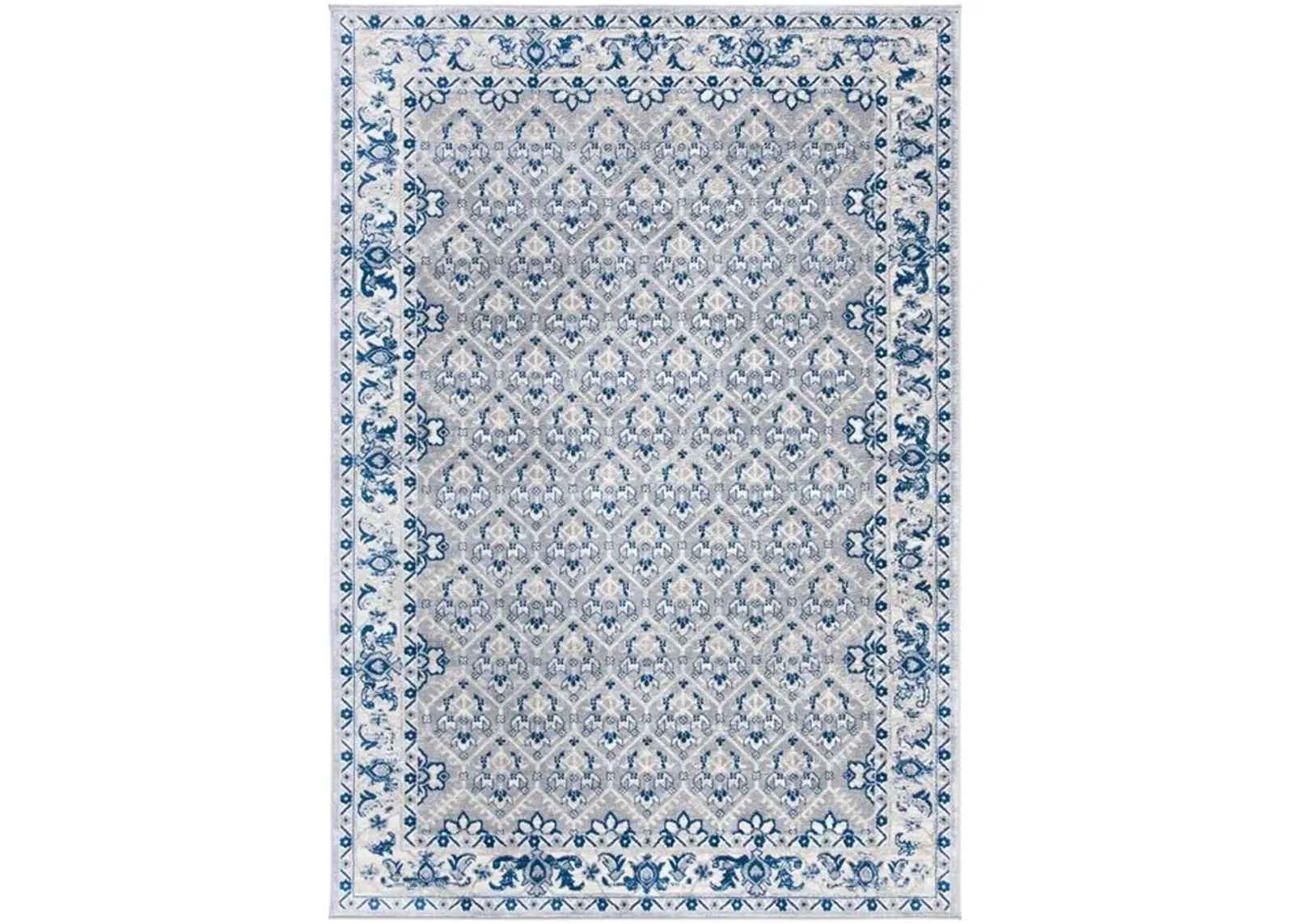 Brentwood 869 Grey / Blue 3' X 5' Small Rectangle Powerloomed Rug