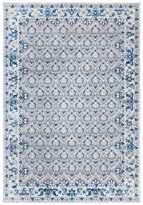 Brentwood 869 Grey / Blue 3' X 5' Small Rectangle Powerloomed Rug