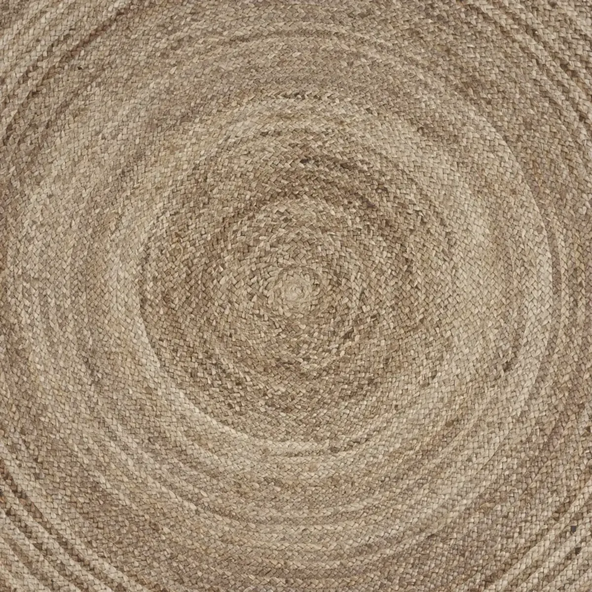 Nature Gray Contemporary Gradient Organic Jute Indoor Round Area Rug 6'