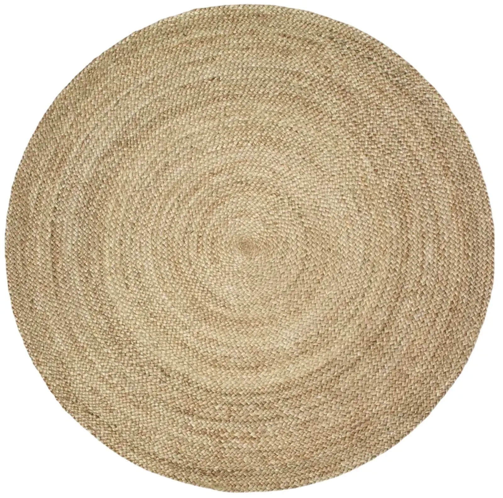 Nature Gray Contemporary Gradient Organic Jute Indoor Round Area Rug 6'