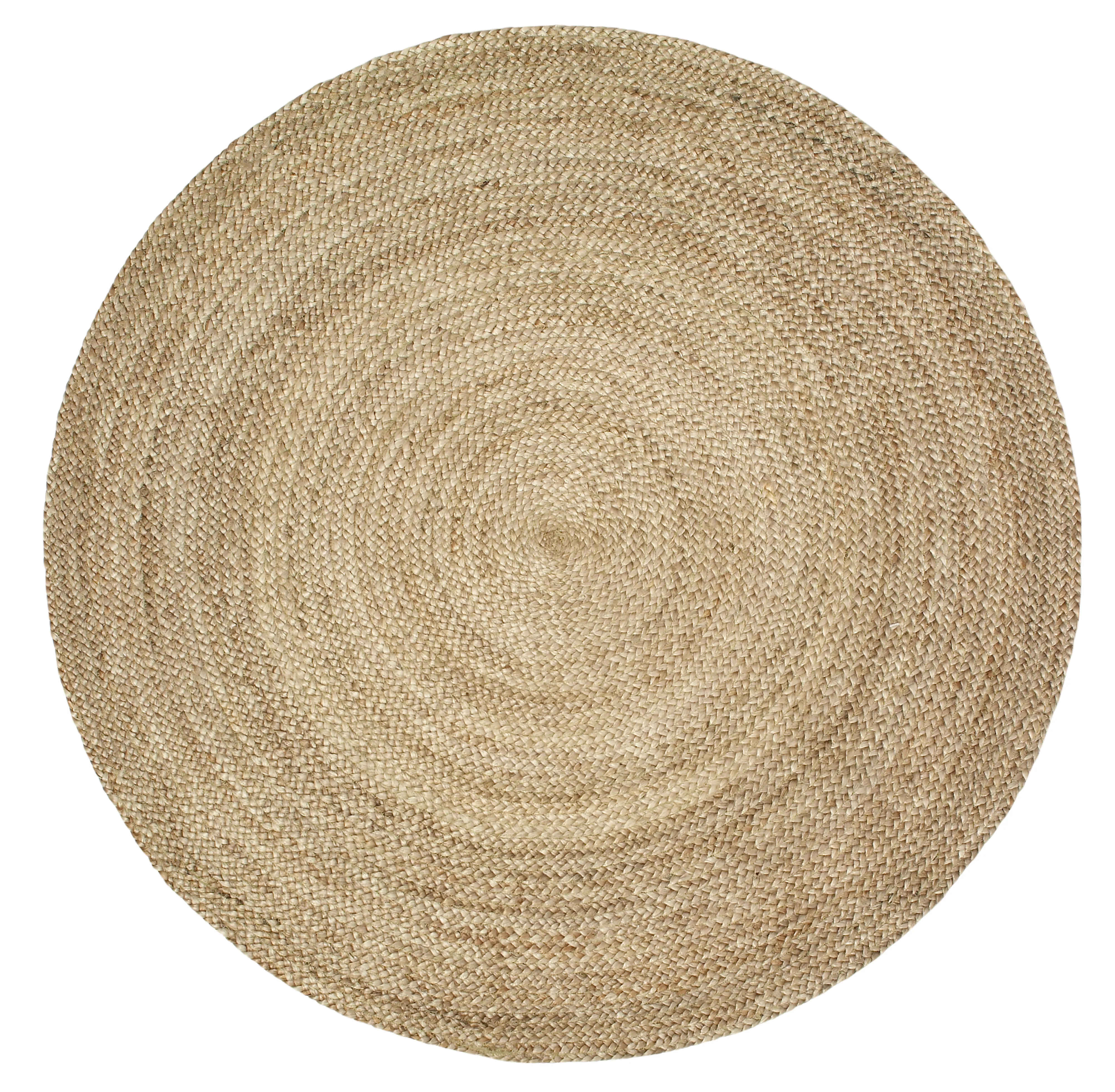 Nature Gray Contemporary Gradient Organic Jute Indoor Round Area Rug 6'